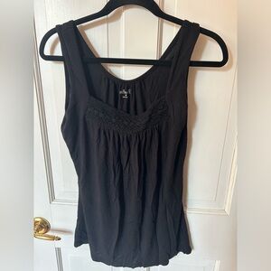 Black jersey tank top